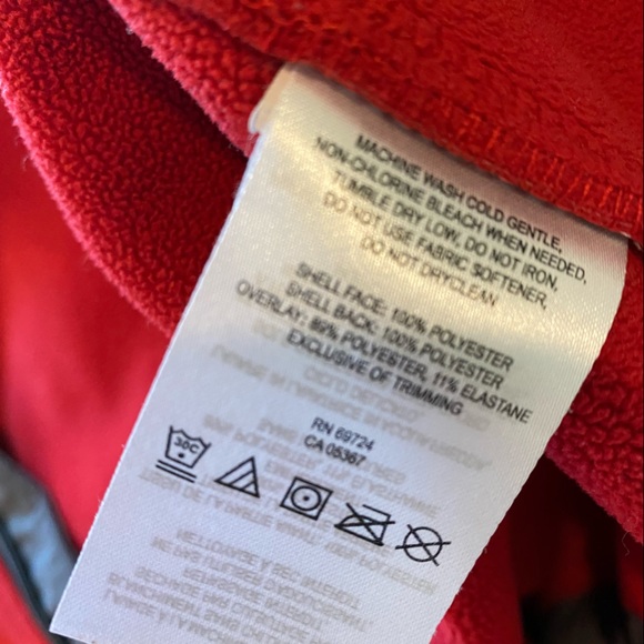 Mens Red & Gray Columbia Full Zip Fleece Jacket - Picture 6 of 8